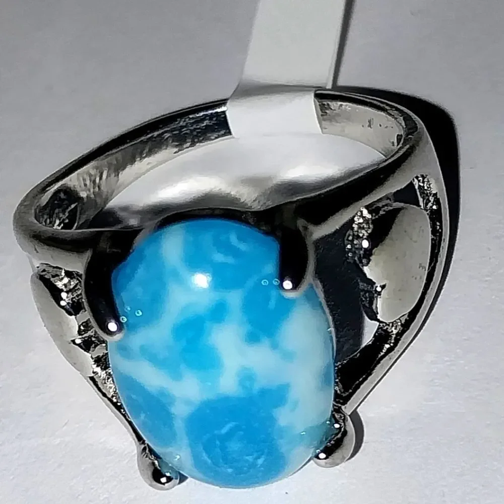 Vintage natural stone ring for women sz 9